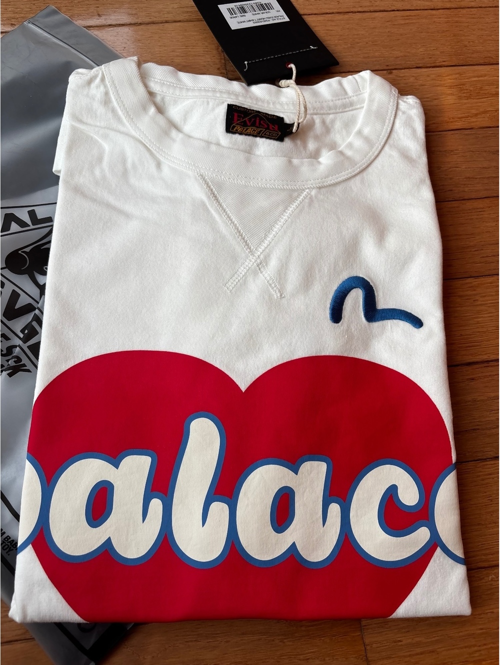 Evisu x Palace & Co Heart T-Shirt White/Large
